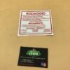 autocollant (sticker) de rodage pour Vespa ( transparent lettrage rouge )