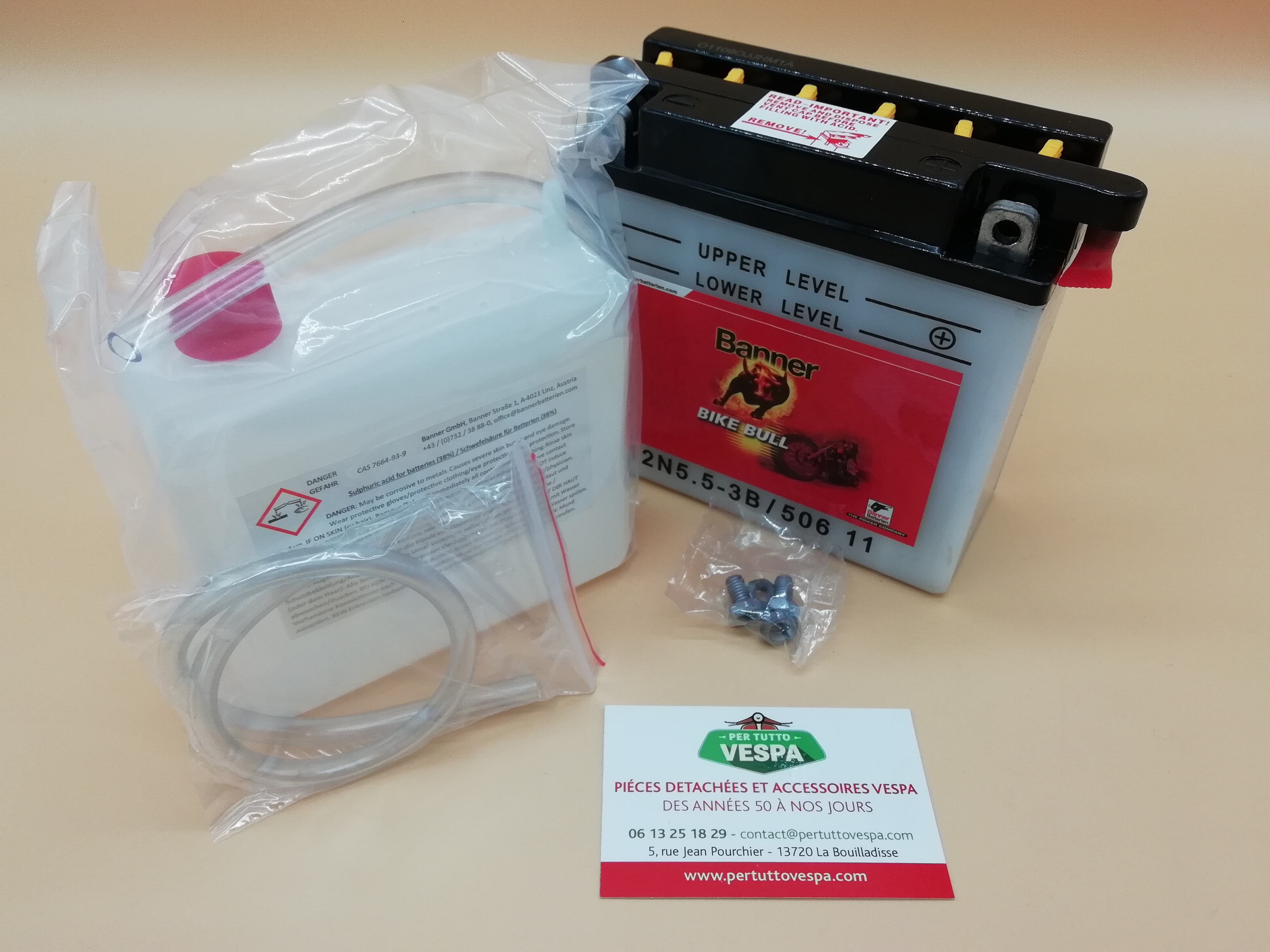 Batterie 12V 5HA (+ à droite) pour Vespa pour Vespa PK50XL / Plurimatic