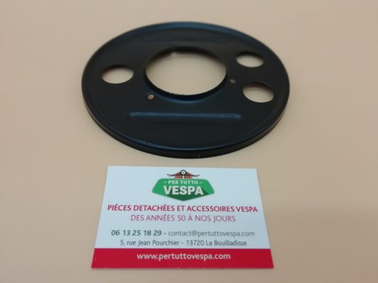 Flasque de tambour arrière (support mâchoires) pour Vespa Sprint / Gtr / Rally / Ts / Px / T5 10 pouces
