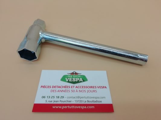 Clé à bougie pour Vespa petite coque ( modèle court )