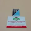 Monogramme adhésif de calandre (sigle, logo) en plastique brillant pour Vespa 150-160 GS / GT / 180 SS