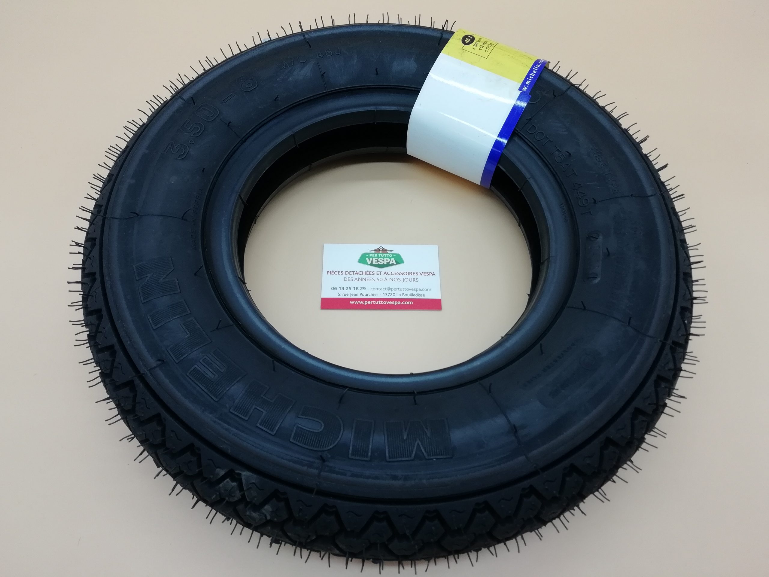 Pneu Michelin S83 D. 3.50 / 8 pour Acma / Type N / Vespa Vbb / Vnb / Faro  Basso