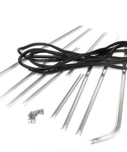 Jeu de baguettes complet du marchepied Acma 56/58 -  Vespa 150 GL ACMA  (pointe pliée)