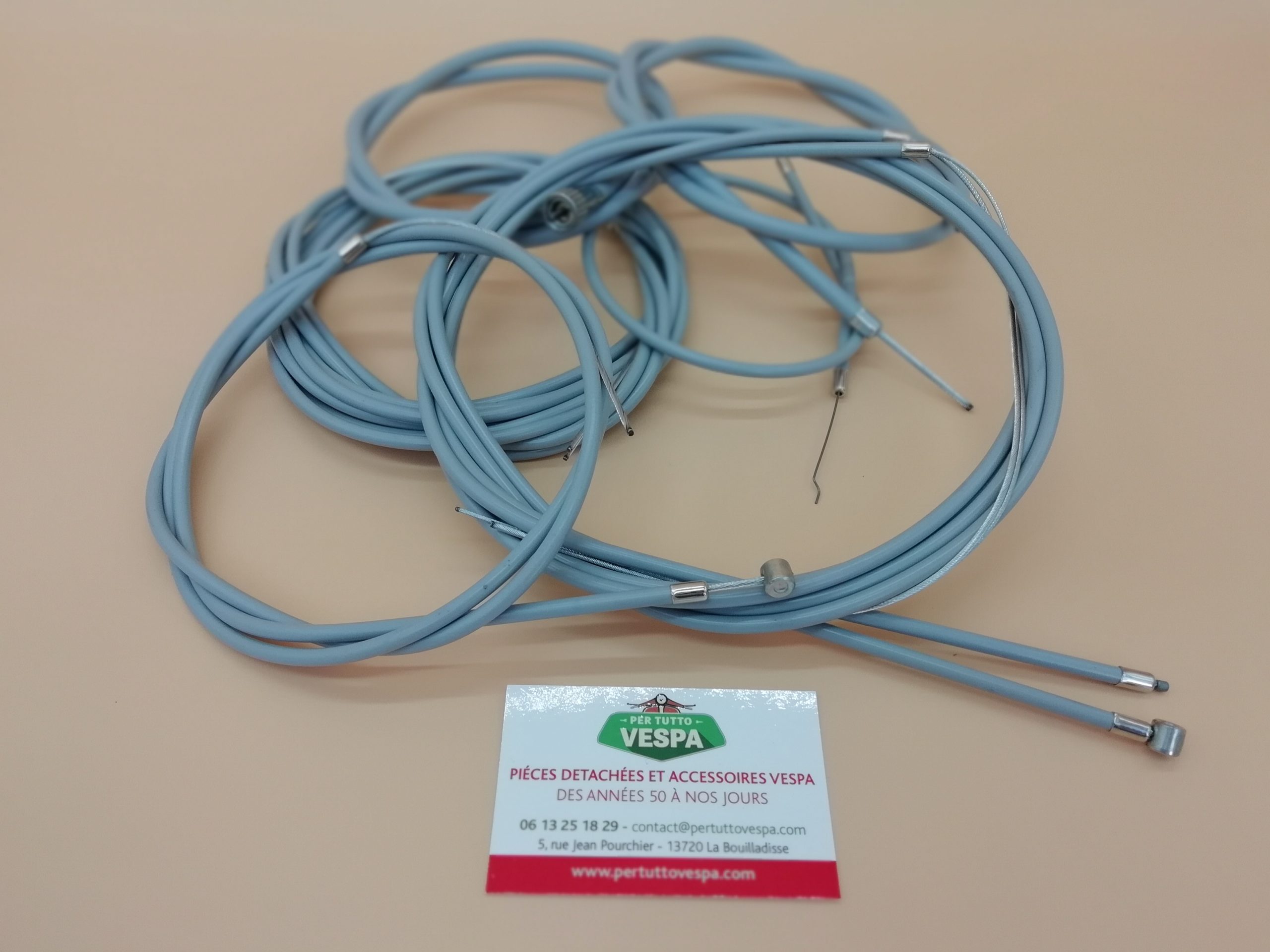 Câble Compteur Moto/Scooter - Compatible Piaggio Vespa PX 1 Série 125-150-200cc - Référence 174161 / 174261 - Longueur 1025 Mm