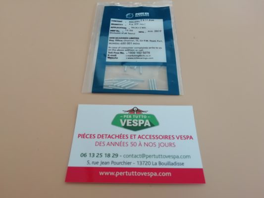 Kit 23 aiguilles (2x11,8)de l axe du pignon élastique pour Vespa PX 80-125-150-200 / VNA / VBB / Super / Sprint / GTR / Rally / TS / ACMA 150 GL / Type N 125-150