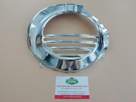 Cache volant magnétique (turbine) chromé pour Vespa PX 125 / 150 / 200 avec démarreur électrique