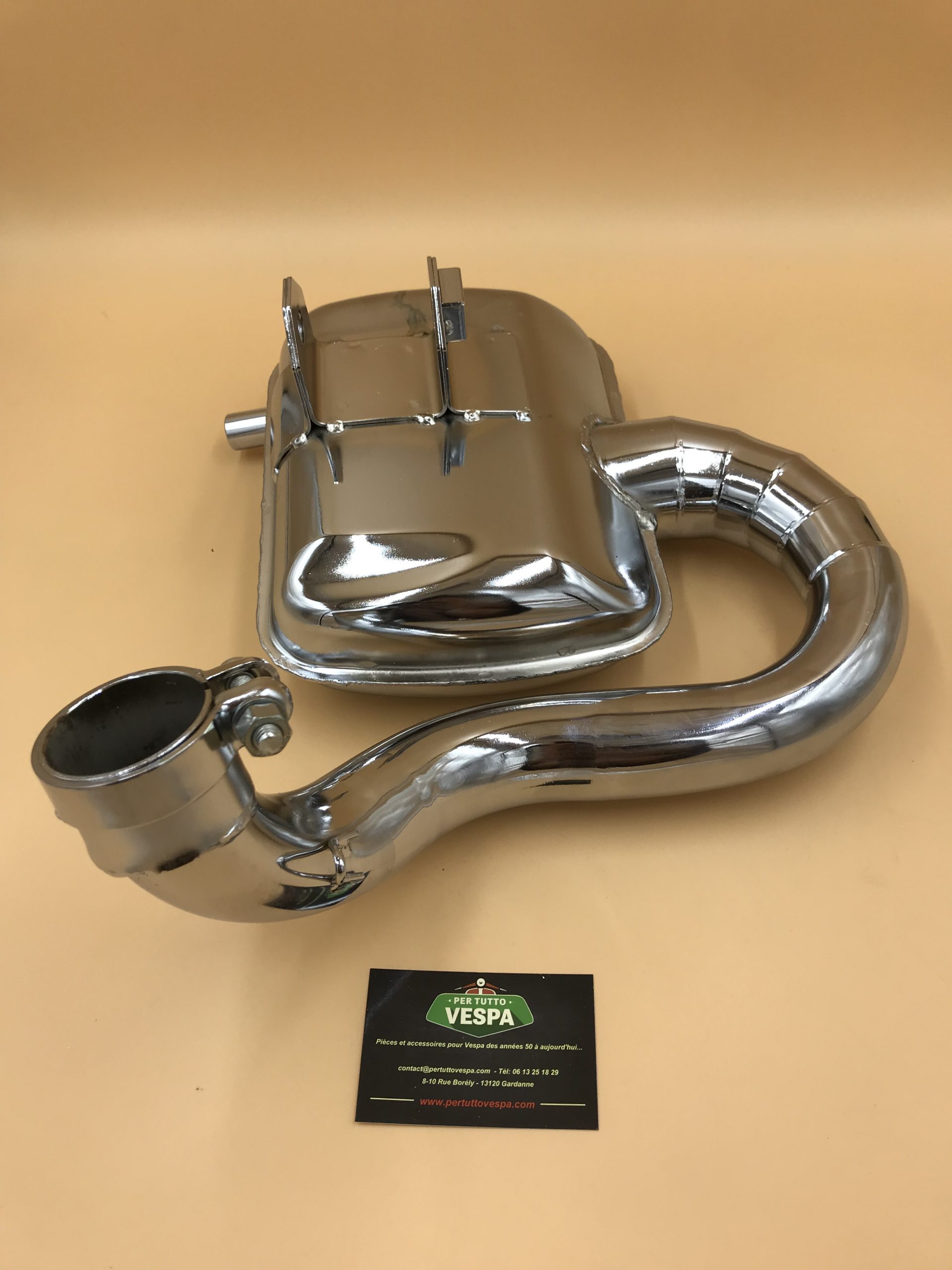 Pot d'échappement sport SIP Road 3.0 pour Vespa PX 200 / rally / cosa ... VERSION CHROME