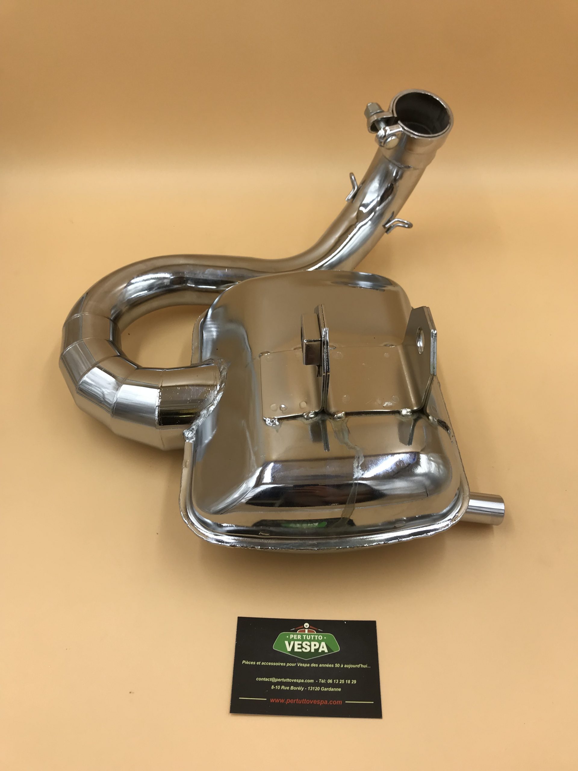 Pot d'échappement sport SIP Road 3.0 pour Vespa PX 200 / rally / cosa ... VERSION CHROME – Image 2