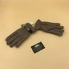 gants  4SQUARE mi-saison en cuir cognac"tailor" L homologués CE sans renforts (confort absolut)