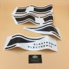 Sticker (autocollant) pour vespa Rally - GTR - TS ... couleur noir mate (bandes garde boue avant et ailes arrière)