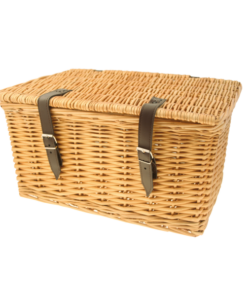 Panier "top case" en osier. Pour un look vintage lors de vos balades à Vespa - D 47x31x25cm