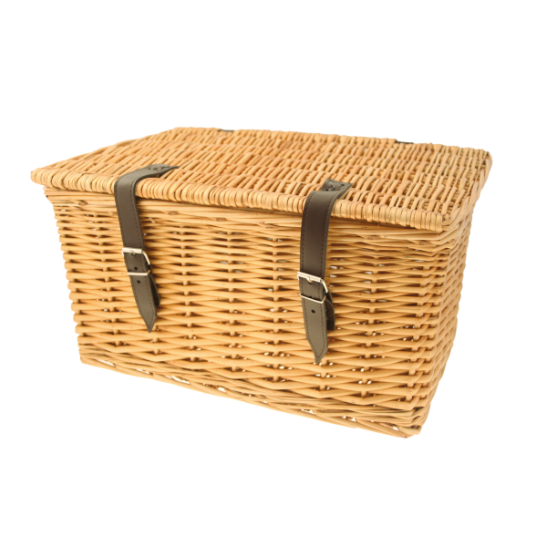 Panier "top case" en osier. Pour un look vintage lors de vos balades à Vespa - D 47x31x25cm