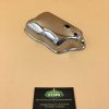 Chapeau (couvercle) de la baignoire du carburateur en métal chromé pour Vespa PX 1ére série et grosse coques (rally - GTR ...) avec graissage séparé