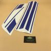 Sticker (autocollant) pour vespa PX couleur bleu brillant (bandes garde boue avant et ailes arrière)