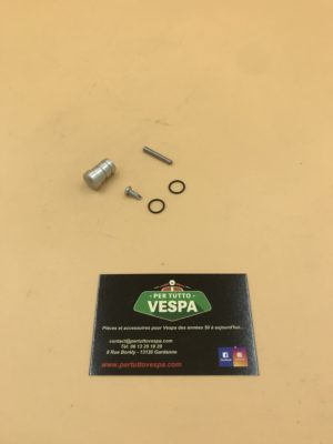 Bouchon avec joints toriques pour obturer le trou de pompe à huile / Vespa PX 80-125-150-200T5 / Cosa125-200