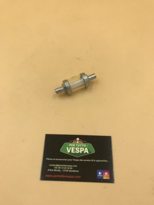Filtre à carburant (essence) 8 mm en verre et métal pour vespa