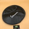 Housse pour roue de secours avec poche de rangement - noire avec logo Vespa - tout modèles avec roues en 8 pouces