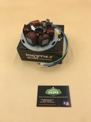 Stator d'allumage à rupteurs complet 3 fils (plateau d'allumage) pour Vespa PX 125 / 150 (sans batterie, avec clignotants)
