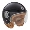 Casque NOX jet Idol noir brillant avec visière taille M