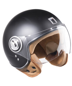 Casque NOX jet Idol noir mat  avec visière taille M
