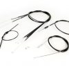 Set complet de câbles et gaines BGM téflon PE - noir pour vespa px arco (frein av à tambour)