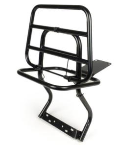 Porte bagage arrière noir satiné pour vespa PX (motonostra)