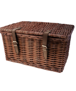 Panier "top case" en osier. Pour un look vintage lors de vos balades à Vespa - D 47x31x25cm