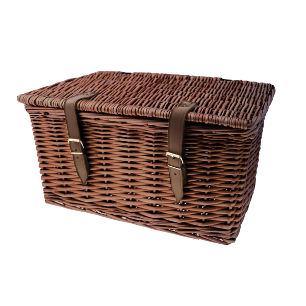 Panier "top case" en osier. Pour un look vintage lors de vos balades à Vespa - D 47x31x25cm
