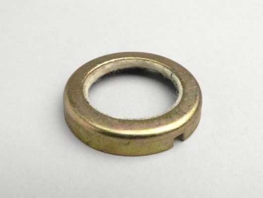 Joint métal avec feutre anti-poussière de roue arrière pour vespa PX/ T5 / Cosa (origine piaggio)