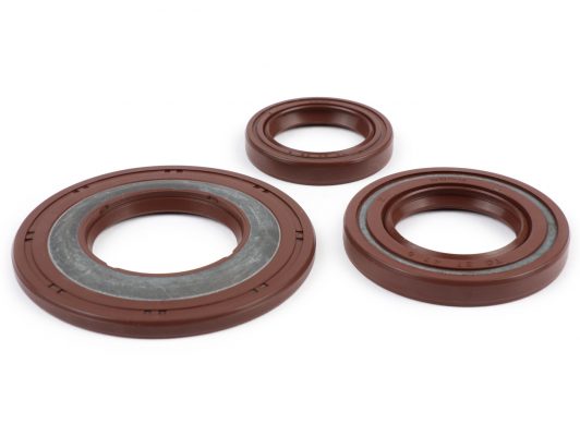 Kit joints spi pour moteur -BGM PRO, FKM/Viton® (résistant à E10)- Vespa PX (avant 1984), P80X, P125X, P150X, P200E, Rally200 (Ducati), Sprint Veloce150 , GTR125 ,TS125