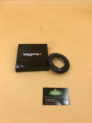 Pignon BGM de 4éme vitesse courte pour vespa PX200 après 84 (36 dents au lieu de 35) montage avec couronne de 65 dents
