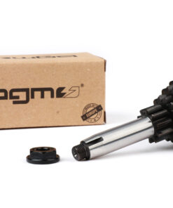 Sapin de pignons de boite de vitesse (primaire) renforcé BGM racing avec 4éme courte pour vespa 50 / primavera / Et3 / pk (Z 10-14-18-21 dents)