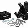 Pack Étrier de frein radial 4 pistons BGM Pro + Support d'étrier BGM en Alu pour LML 2T / Noir