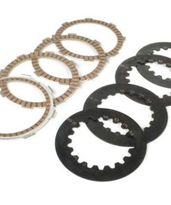 Kit disques d’embrayage garnis, disques lisses incl. -BGM PRO SPORT Alu- type Honda CR80, compatible avec cloche d’embrayage de série de Vespa Cosa2/FL (1992-), PX (1995-), Superstrong, Scooter & Service, MMW, Ultrastrong - 4 disques