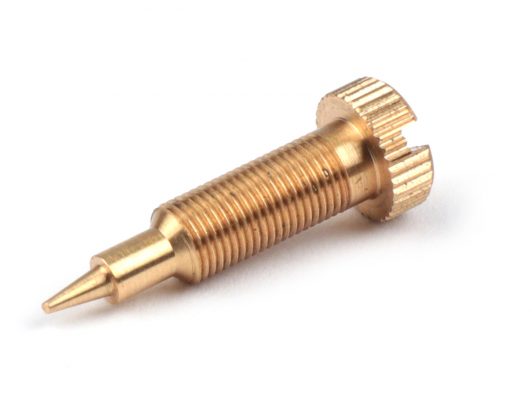 Vis de richesse -BGM de Conversion  pour carbu SI20/20D, SI24/24E, SI24/24H - filetage M5x0,50mm - pointe fine (Ø=0,65mm) - type Vespa PX avec tête fendue (utilisé comme conversion de filetage fin long/hexagone en filetage fin vis à fente courte)