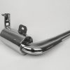 Pot d'échappement look "abarth" en inox poli pour vespa VNA / VNB / VBA / VBB avec roue de 8"