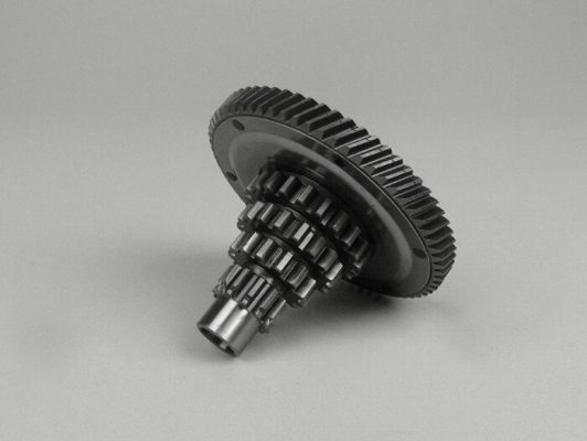 Arbre primaire pour VESPA- PX 80-125-150 / T5 / Cosa /  12-13-17-21 dents avec pignon primaire 68 dents