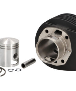 Ensemble qualité premiun - cylindre en fonte / piston bombé 150 cc  /  57mm  / 2 transferts pour Vespa GT / VBA / VBB / VGLA / VGLB