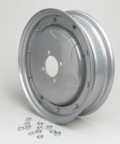 Jante acier argenté  2,1 x 10"  étoile- pour Vespa GS150 - également pour passer de 8 à 10 pouces sur ACMA-GT-VBB...