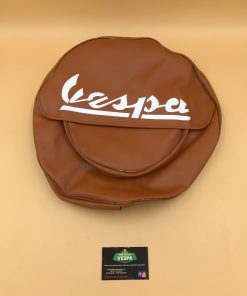 Housse de roue de secours pour pneu 3.5/10 couleur brun havane RAL 8004 avec logo et poche de rangement