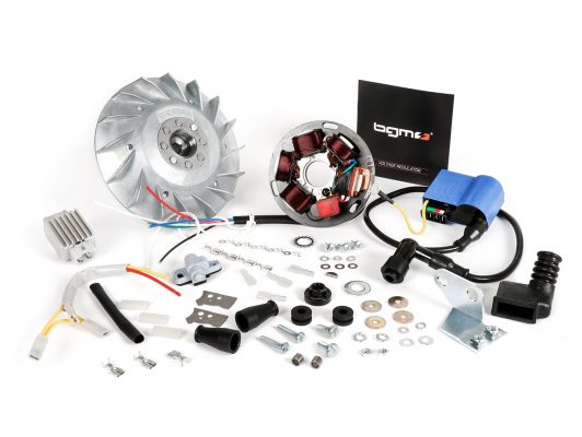 Allumage électronique complet pour Vespa (1977-1979, vilebrequin gros cône) - Vespa Sprint Veloce150 (VLB1T du châssis n° 294260), GTR125 (VNL2T du châssis n° 145901), Super150 (VBC1T du châssis n° 412374) PX 1ére série 77-78 / sert aussi de remplacement pour PX de 84-2016