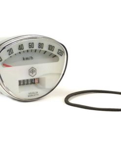 Compteur original Piaggio 120 km/h fond blanc pour vespa GTR / TS / RALLY / Primavera / ET3 ...