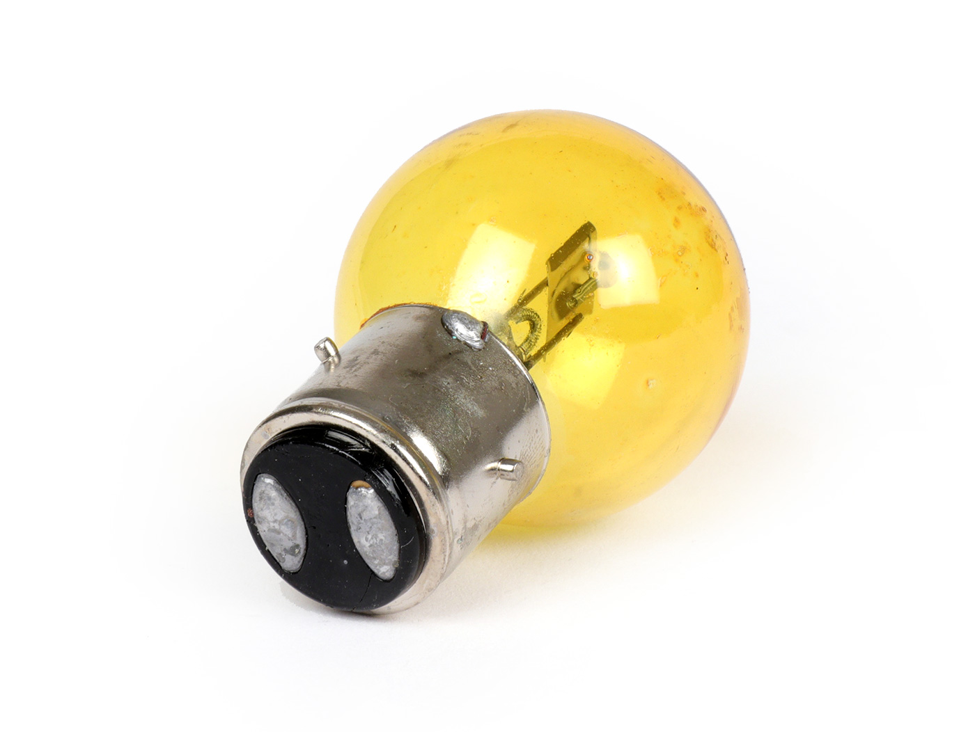 Ampoule jaune BA21d 12V 35/35W pour phare ACMA (3 ergots)