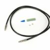 Durite de frein hydraulique Spiegler noire avec 2 banjo (1xdroit + 1x 90deg)  pour vespa