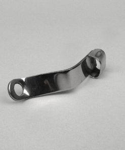 Patte de déport des câbles de vitesses version inox poli ( fixation au carter moteur ) pour Vespa Vna / Vbb / 160 Gs / 180 Ss / 180 / 200 Rally / Px / T5
