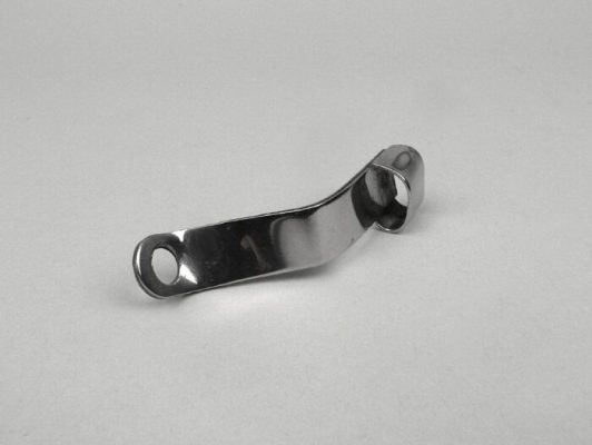 Patte de déport des câbles de vitesses version inox poli ( fixation au carter moteur ) pour Vespa Vna / Vbb / 160 Gs / 180 Ss / 180 / 200 Rally / Px / T5