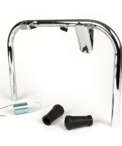 Béquille centrale chromée pour vespa PX / T5 (livrée avec tampons, ressort)