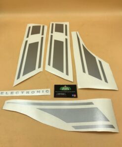 Sticker (autocollant) pour vespa Rally - GTR - TS ... Bandes couleur gris Aluminium (garde boue avant et ailes arrière)