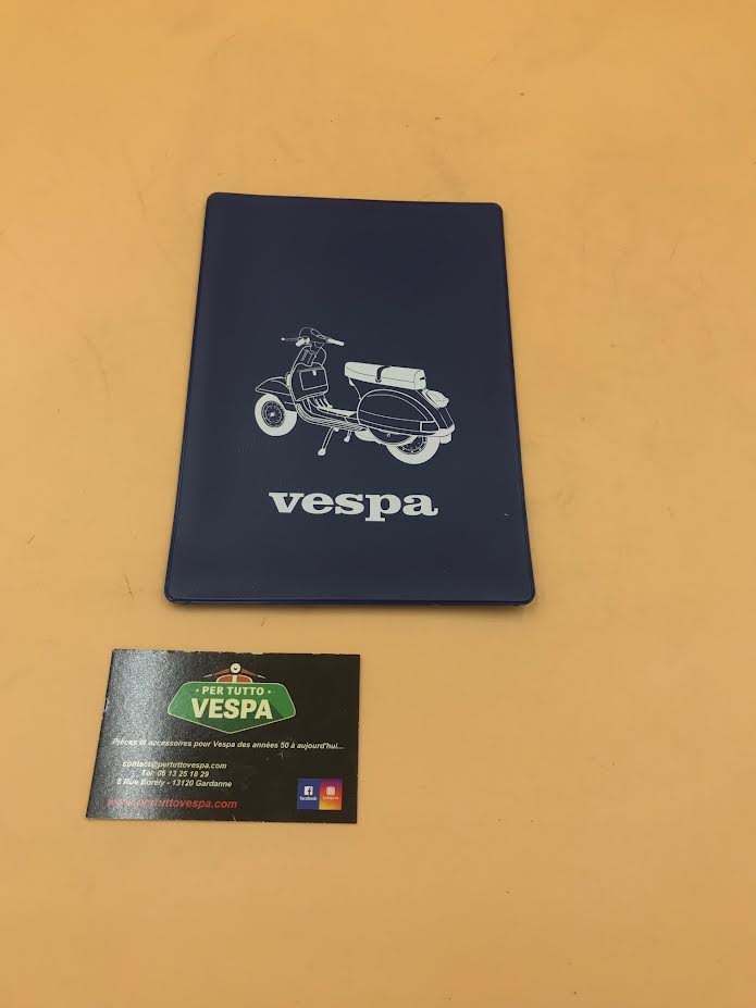 Porte documents (carte grise/ assurance) pour vespa avec logo PX