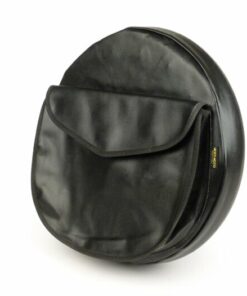 Housse de protection pour roue de secours noir avec poche avant avec zip pour pneu en 3.5 / 10